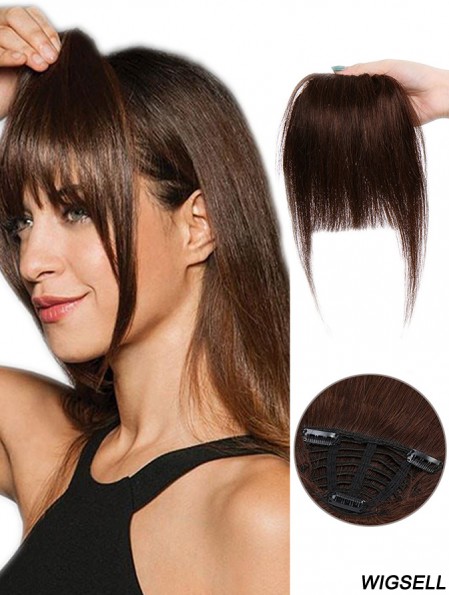 Clip in Fringe Thick Bangs Human Hair Piece