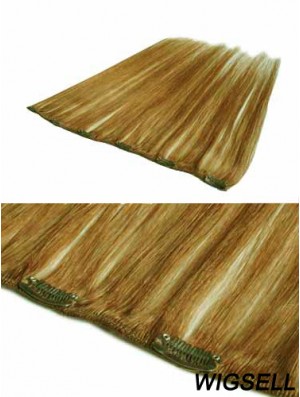 Discount Blonde Straight Remy Human Hair Clip In Hair Extensions