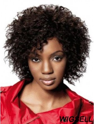 Chin Length Brown Kinky Classic Fashion African American Wigs