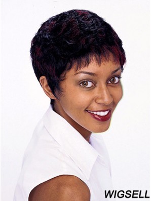 Short Wigs For African American Women Curly Style Auburn Color Bobcuts