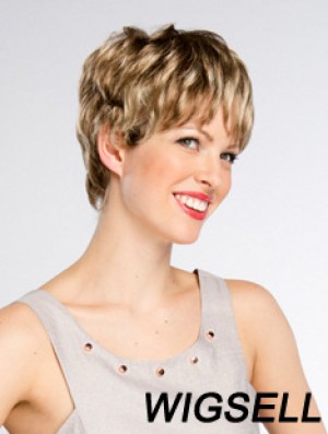 Short Wavy Monofilament Layered 8 inch Online Synthetic Wigs