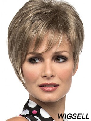 Straight With Bangs 8 inch Sassy Short Wigs