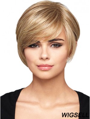 Capless Short Straight Blonde Hairstyles Bob Wigs