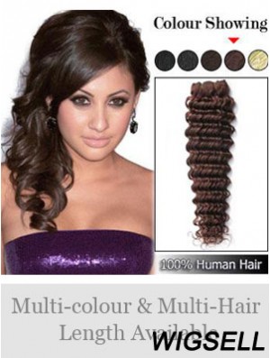 Wavy Remy Human Hair Auburn Sleek Weft Extensions