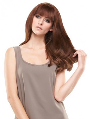 Modern Auburn Straight Remy Human Hair Clip In Hairpieces