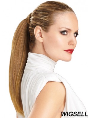 Modern Straight Brown Ponytails